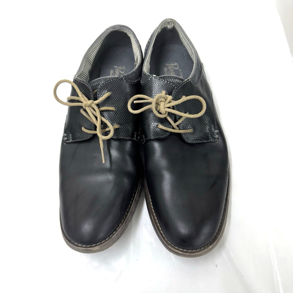 Penguin Men's‎ U.S 10.5  Wade Black Leather Lace Up Oxford Shoes By Munsingwear